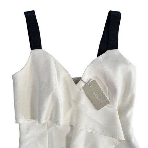 Jason Wu Compact Crepe Sleeveless Cocktail Dress With Ruffle Size 2 $1695 - Picture 7 of 13